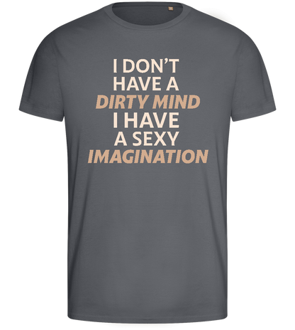 Dirty Mind Design - Basic men's fitted t-shirt_MOUSE GREY_front