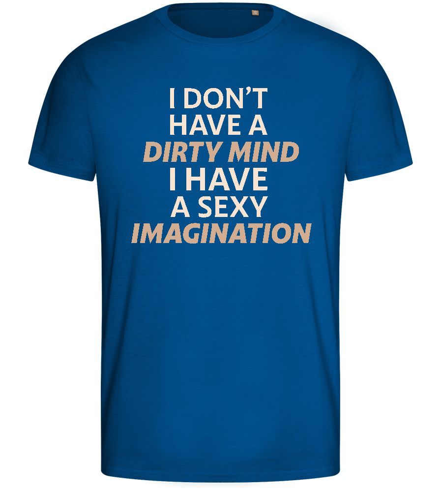 Dirty Mind Design - Basic men's fitted t-shirt_ROYAL_front