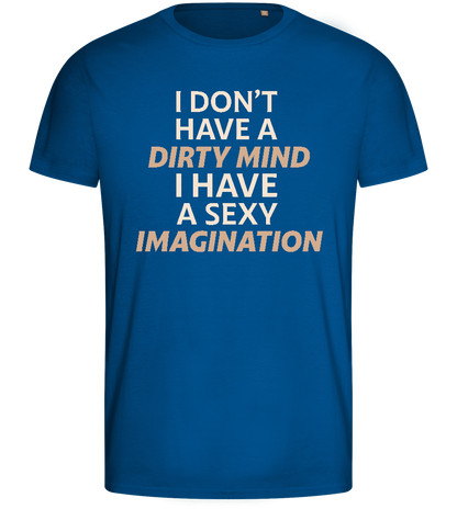 Dirty Mind Design - Basic men's fitted t-shirt_ROYAL_front