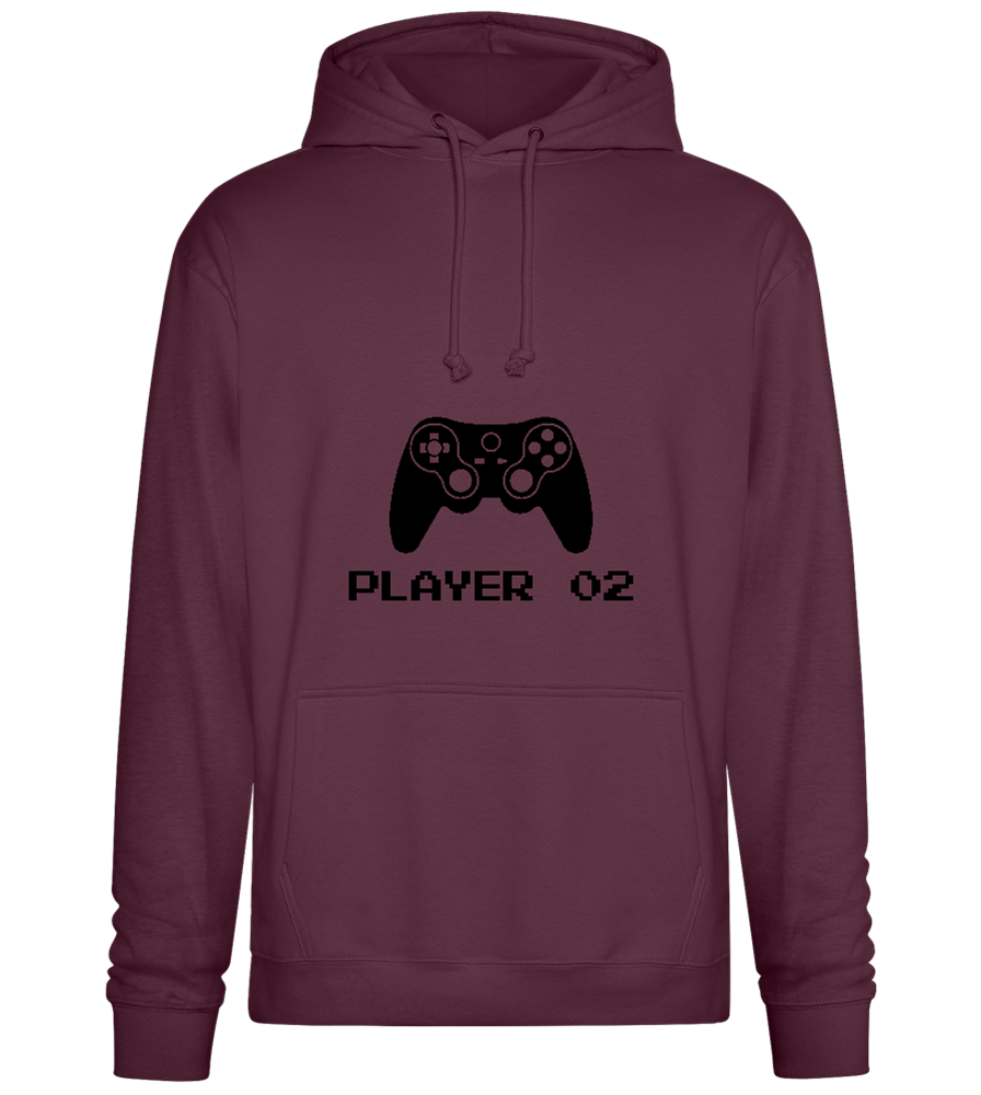 Player 002 Design - Premium Essential Unisex Hoodie_BORDEAUX_front