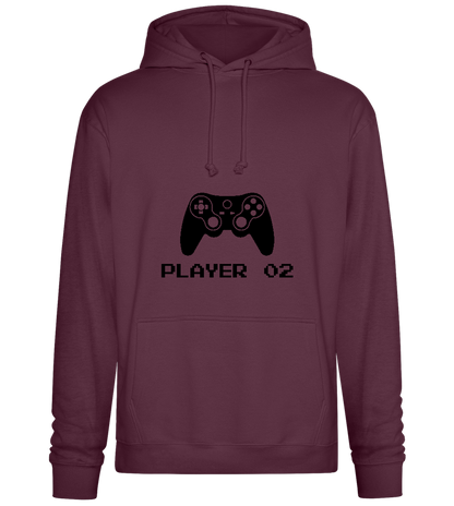 Player 002 Design - Premium Essential Unisex Hoodie_BORDEAUX_front