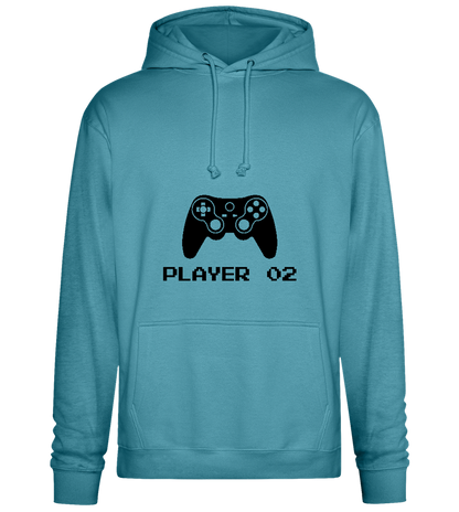 Player 002 Design - Premium Essential Unisex Hoodie_POOL BLUE_front