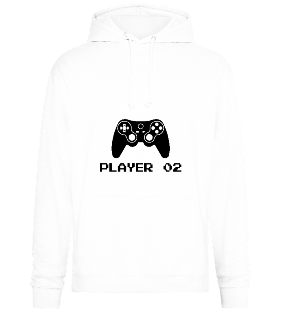 Player 002 Design - Premium Essential Unisex Hoodie_WHITE_front