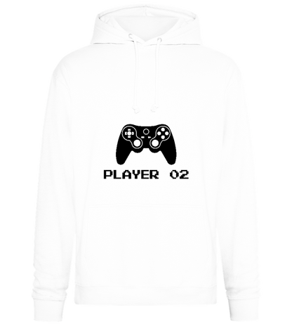 Player 002 Design - Premium Essential Unisex Hoodie_WHITE_front