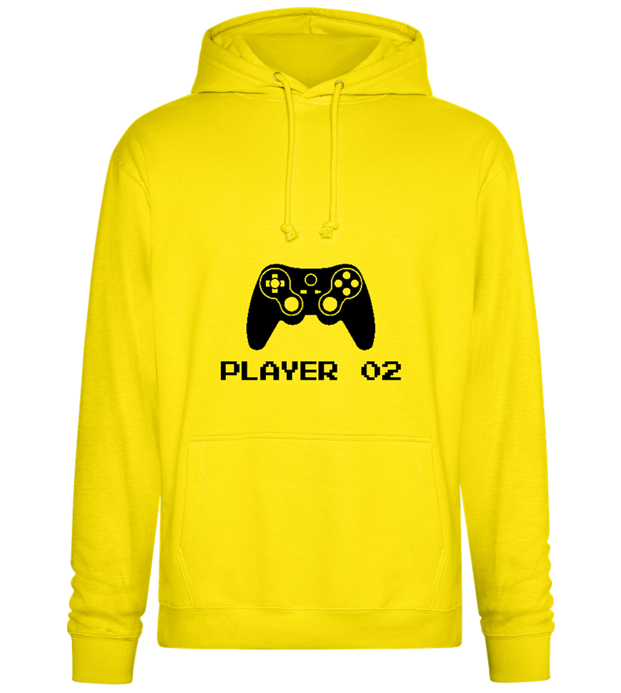 Player 002 Design - Premium Essential Unisex Hoodie_YELLOW_front