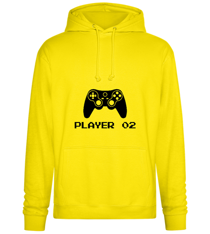 Player 002 Design - Premium Essential Unisex Hoodie_YELLOW_front