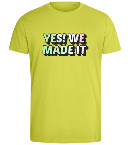 Yes! We Made It Design - Comfort men's fitted t-shirt_GREEN APPLE_front