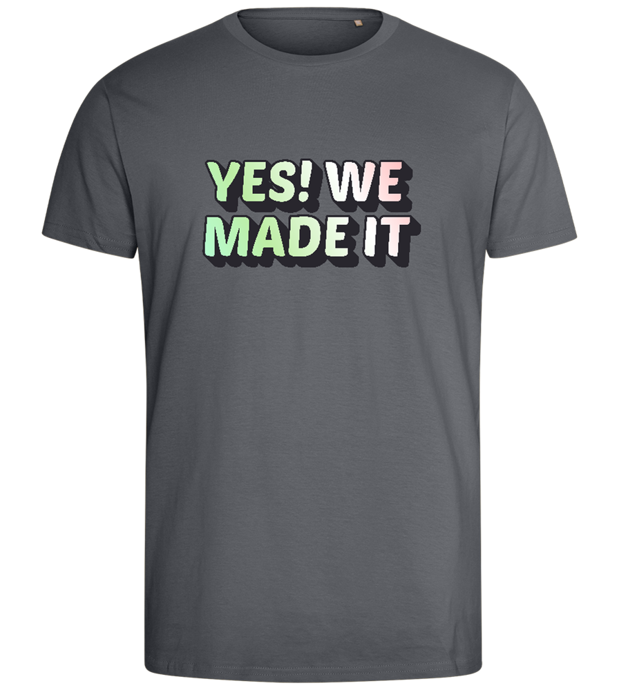 Yes! We Made It Design - Comfort men's fitted t-shirt_MOUSE GREY_front