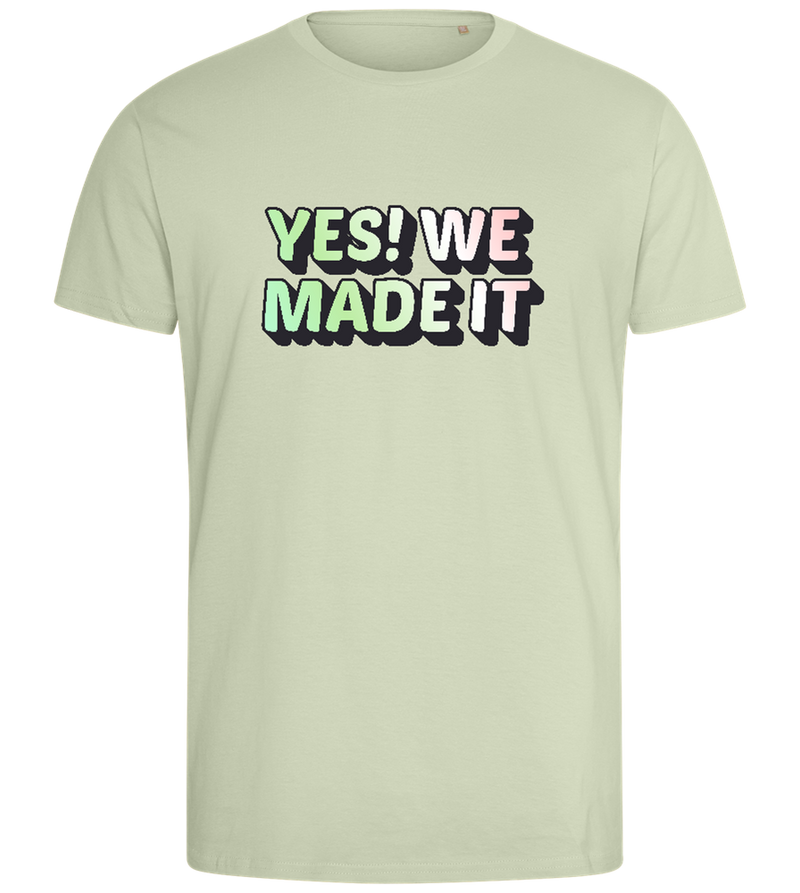 Yes! We Made It Design - Comfort men's fitted t-shirt_SILESTONE_front