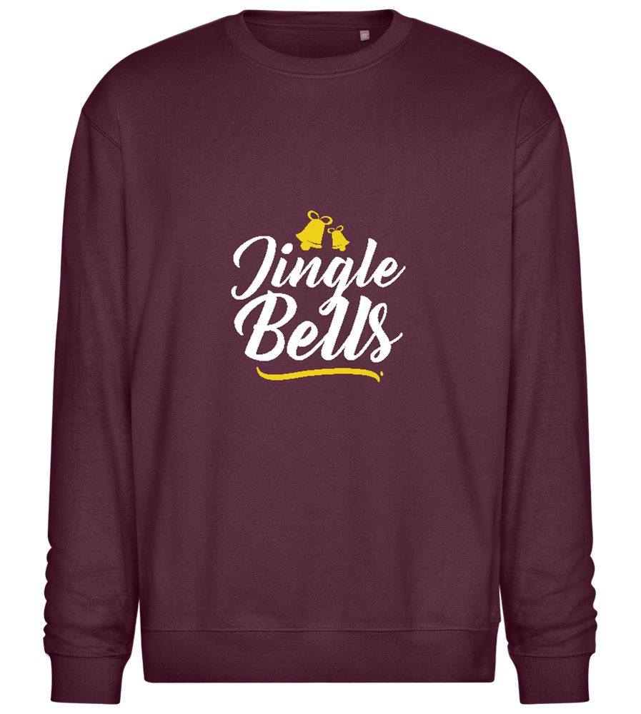 Christmas Jingle Bells Design - Comfort Essential Unisex Sweater_BORDEAUX_front