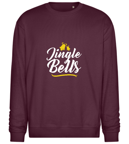 Christmas Jingle Bells Design - Comfort Essential Unisex Sweater_BORDEAUX_front