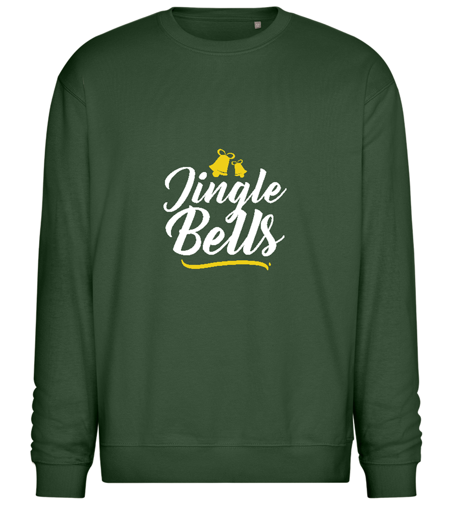 Christmas Jingle Bells Design - Comfort Essential Unisex Sweater_GREEN BOTTLE_front