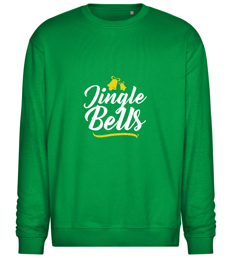 Christmas Jingle Bells Design - Comfort Essential Unisex Sweater_MEADOW GREEN_front