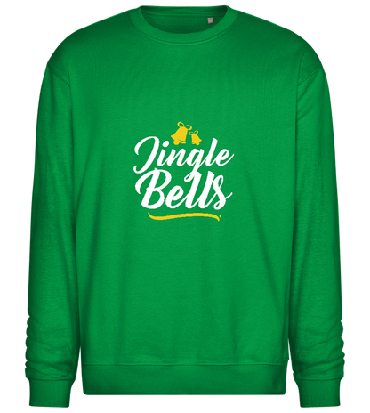 Christmas Jingle Bells Design - Comfort Essential Unisex Sweater_MEADOW GREEN_front