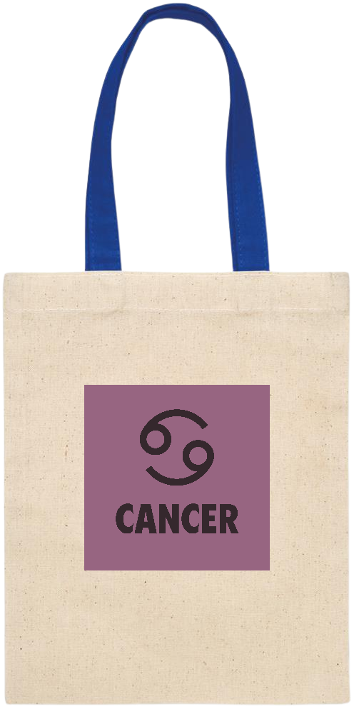 Zodiac Cancer Design - Essential small colored handle gift bag_ROYAL BLUE_front