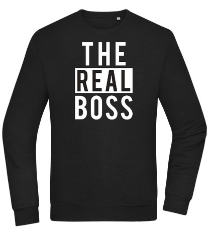 The Real Boss Design - Comfort Essential Unisex Sweater_BLACK_front