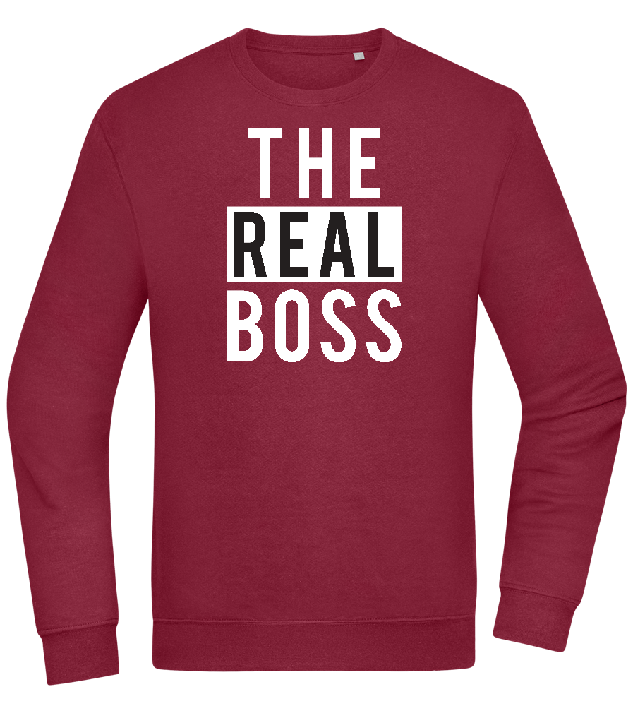 The Real Boss Design - Comfort Essential Unisex Sweater_BORDEAUX_front