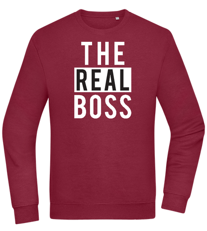 The Real Boss Design - Comfort Essential Unisex Sweater_BORDEAUX_front