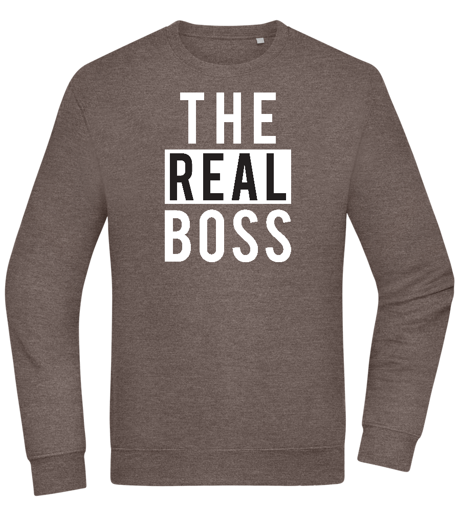 The Real Boss Design - Comfort Essential Unisex Sweater_CHARCOAL CHIN_front