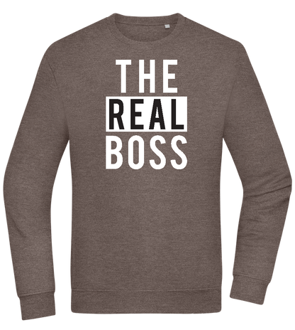 The Real Boss Design - Comfort Essential Unisex Sweater_CHARCOAL CHIN_front