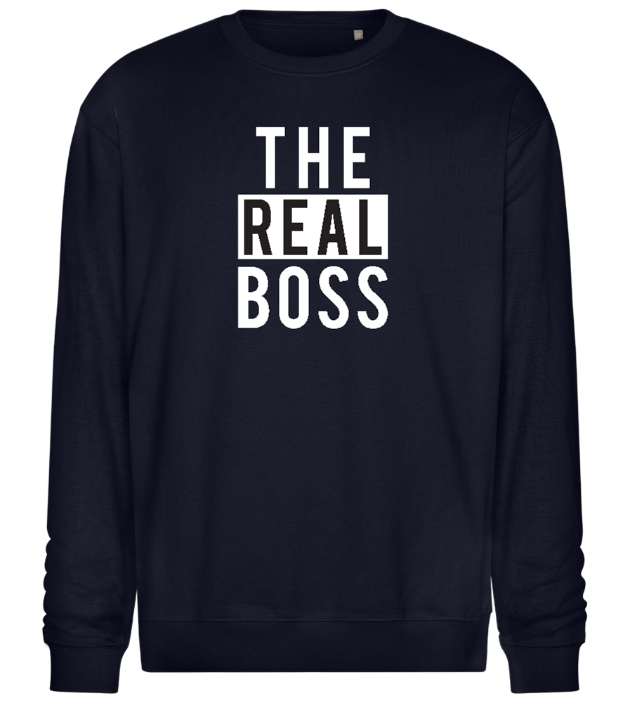 The Real Boss Design - Comfort Essential Unisex Sweater_FRENCH NAVY_front