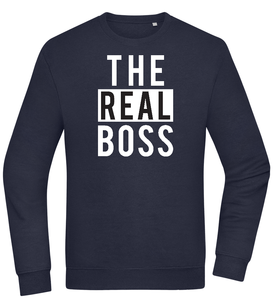 The Real Boss Design - Comfort Essential Unisex Sweater_FRENCH NAVY_front