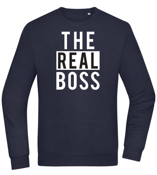 The Real Boss Design - Comfort Essential Unisex Sweater_FRENCH NAVY_front