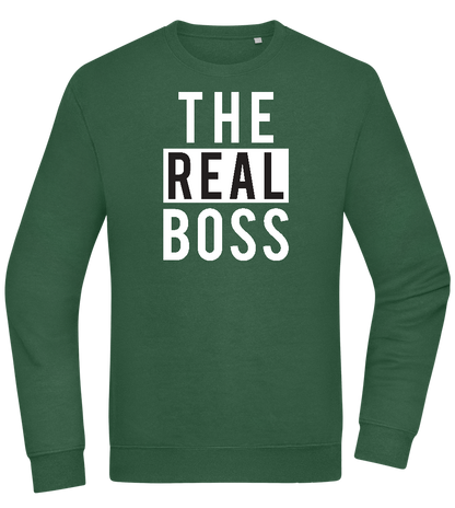 The Real Boss Design - Comfort Essential Unisex Sweater_GREEN BOTTLE_front