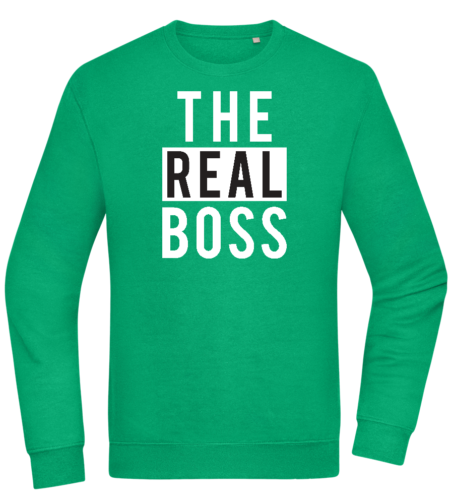 The Real Boss Design - Comfort Essential Unisex Sweater_MEADOW GREEN_front