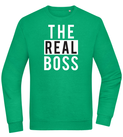 The Real Boss Design - Comfort Essential Unisex Sweater_MEADOW GREEN_front