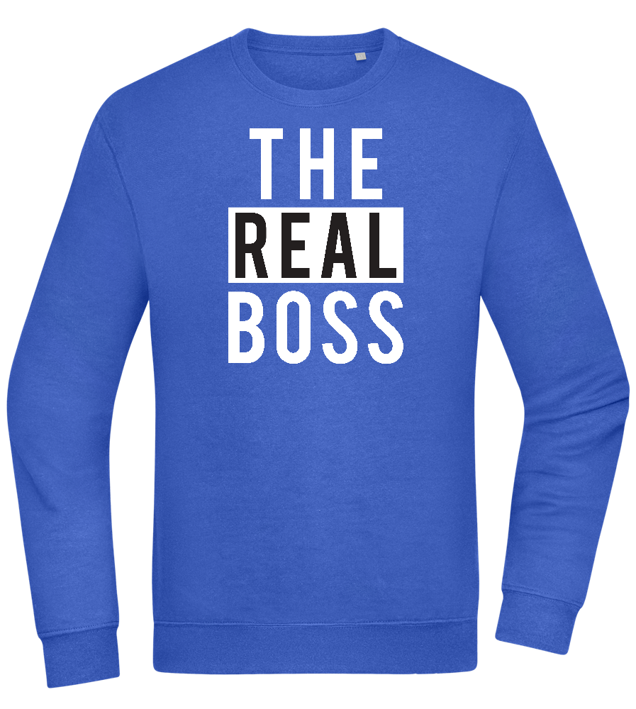 The Real Boss Design - Comfort Essential Unisex Sweater_ROYAL_front