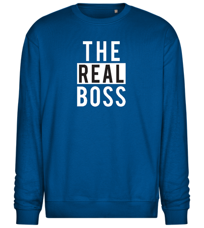 The Real Boss Design - Comfort Essential Unisex Sweater_ROYAL_front