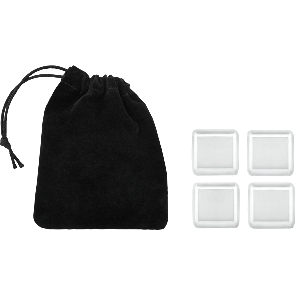 Set of 4 Stainless Steel Ice Cubes in Pouch_BLACK_DETAILEDIMAGE_front_3
