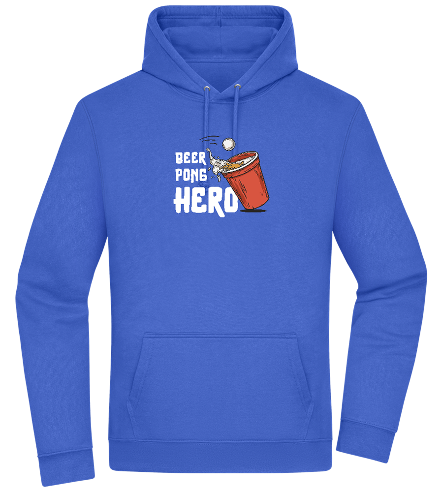 Beer Pong Hero Design - Premium Essential Unisex Hoodie_ROYAL_front