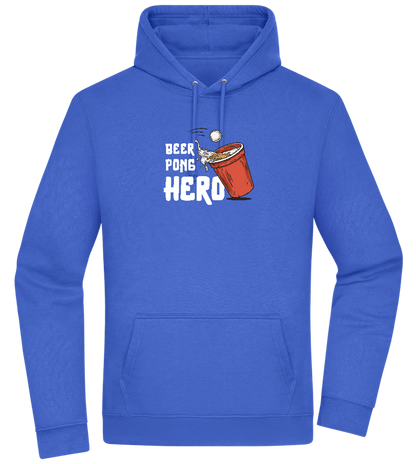 Beer Pong Hero Design - Premium Essential Unisex Hoodie_ROYAL_front