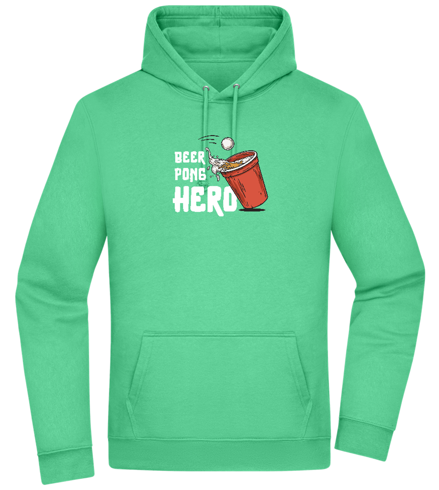 Beer Pong Hero Design - Premium Essential Unisex Hoodie_SPRING GREEN_front