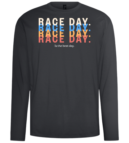 Best Day of the Week Design - Comfort men's long sleeve t-shirt_DARK GRAY_front