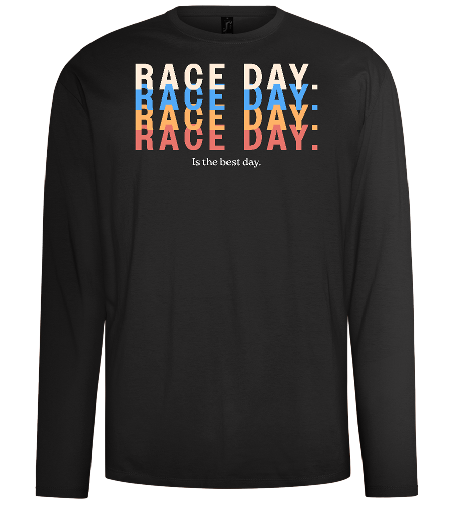 Best Day of the Week Design - Comfort men's long sleeve t-shirt_DEEP BLACK_front