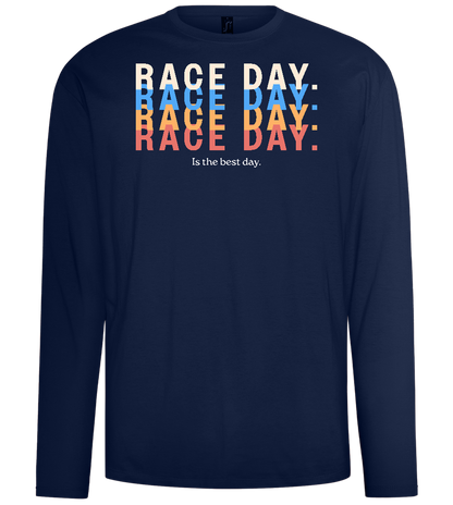 Best Day of the Week Design - Comfort men's long sleeve t-shirt_MARINE_front