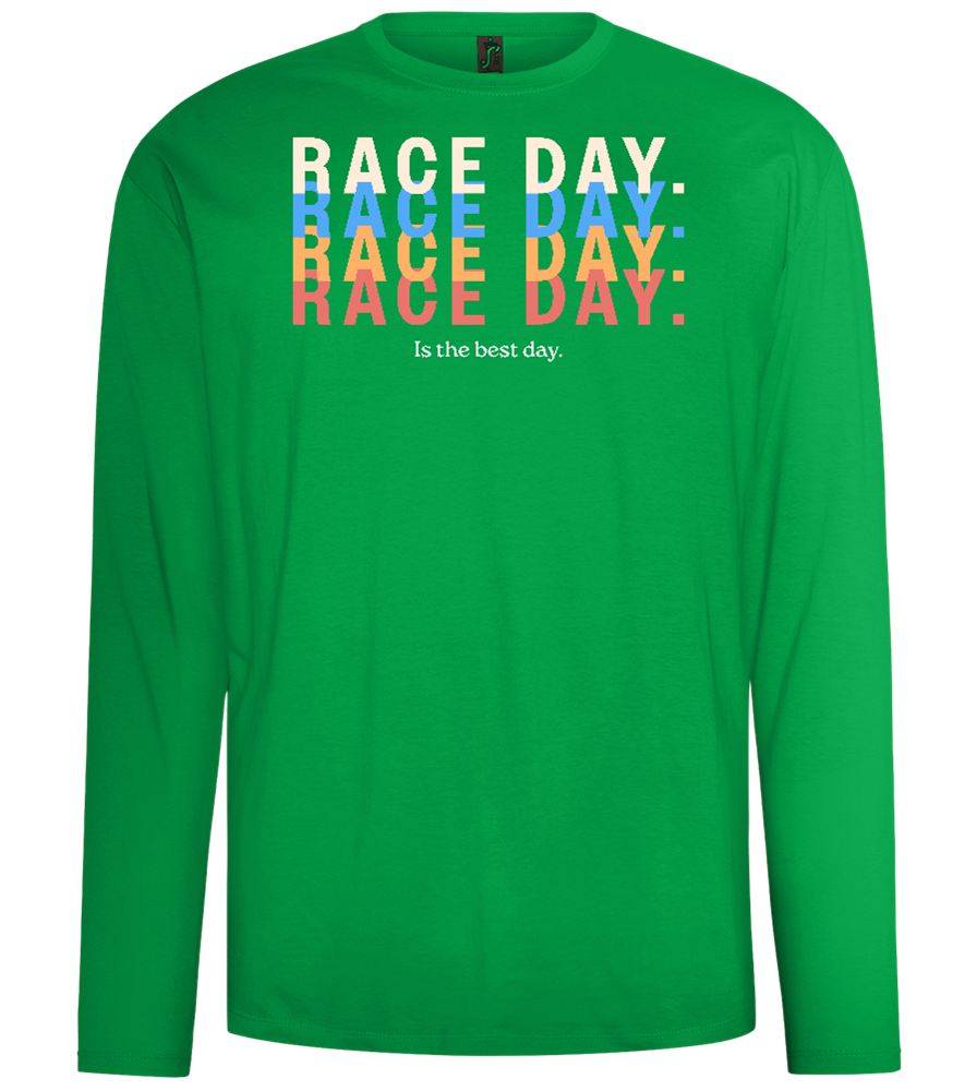 Best Day of the Week Design - Comfort men's long sleeve t-shirt_MEADOW GREEN_front