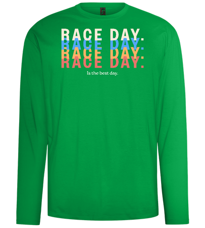 Best Day of the Week Design - Comfort men's long sleeve t-shirt_MEADOW GREEN_front