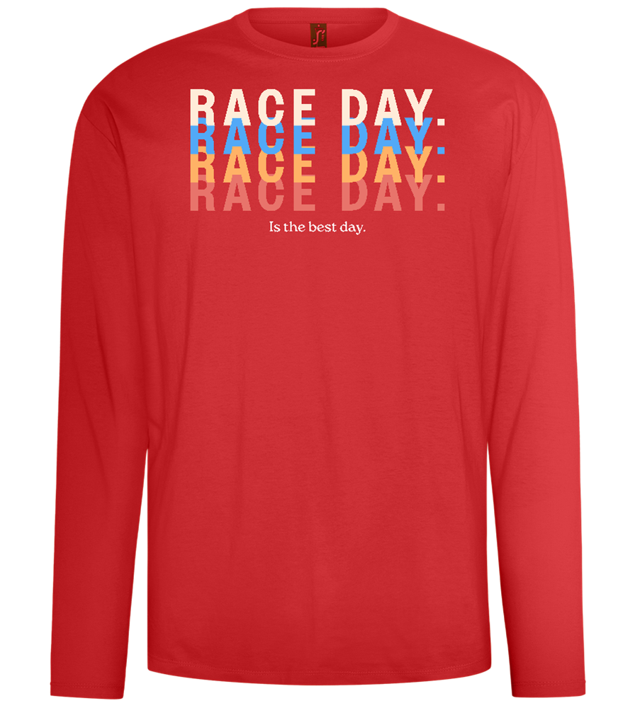 Best Day of the Week Design - Comfort men's long sleeve t-shirt_RED_front