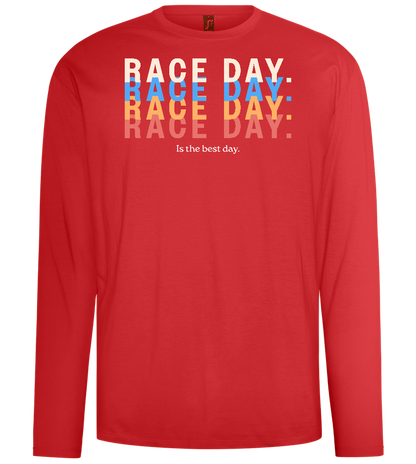 Best Day of the Week Design - Comfort men's long sleeve t-shirt_RED_front