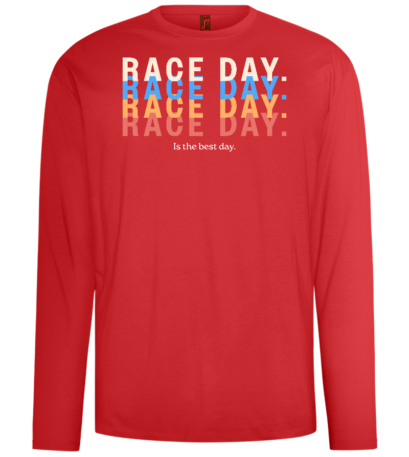 Best Day of the Week Design - Comfort men's long sleeve t-shirt_RED_front