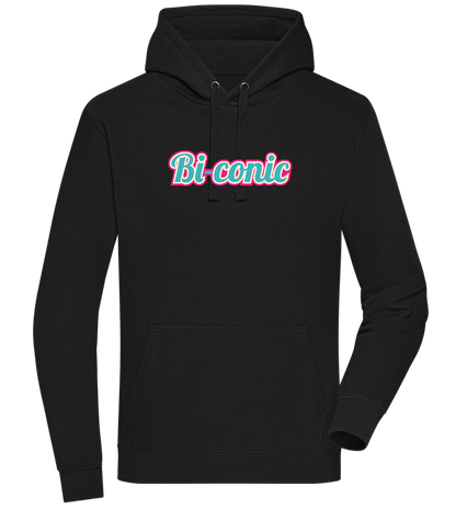 Bi-Conic Design - Premium unisex hoodie_BLACK_front