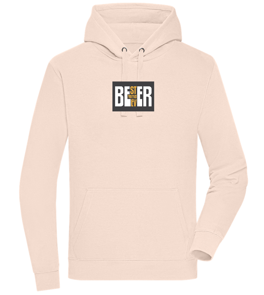 Beer Best Friend Design - Premium unisex hoodie_LIGHT PEACH ROSE_front