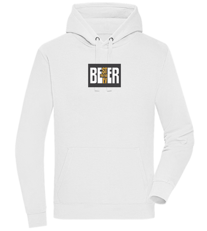 Beer Best Friend Design - Premium unisex hoodie_WHITE_front