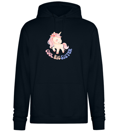 Cool Big Sister Unicorn Design - Premium Essential Unisex Hoodie_BLACK_front