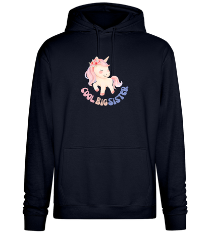 Cool Big Sister Unicorn Design - Premium Essential Unisex Hoodie_FRENCH NAVY_front