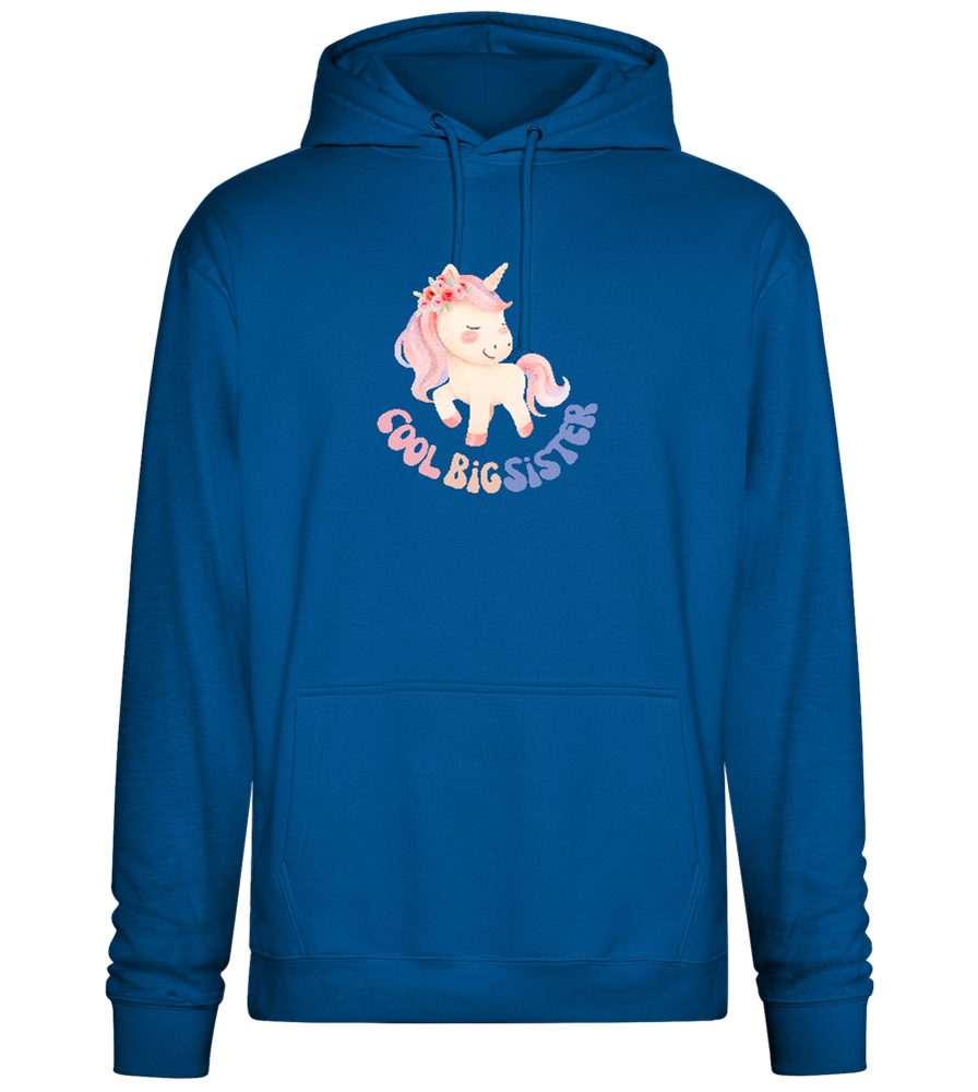 Cool Big Sister Unicorn Design - Premium Essential Unisex Hoodie_ROYAL_front